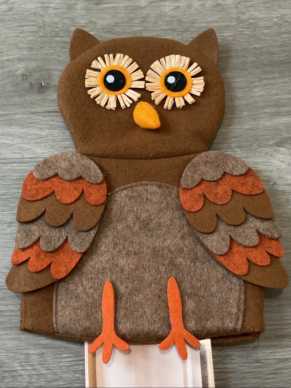 Kohl's Celebrate Together Felt Owl Fall Wine Cover